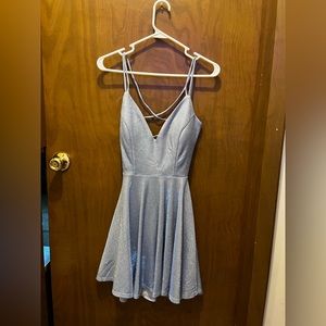 Rashida Lattice Back Glitter Dress